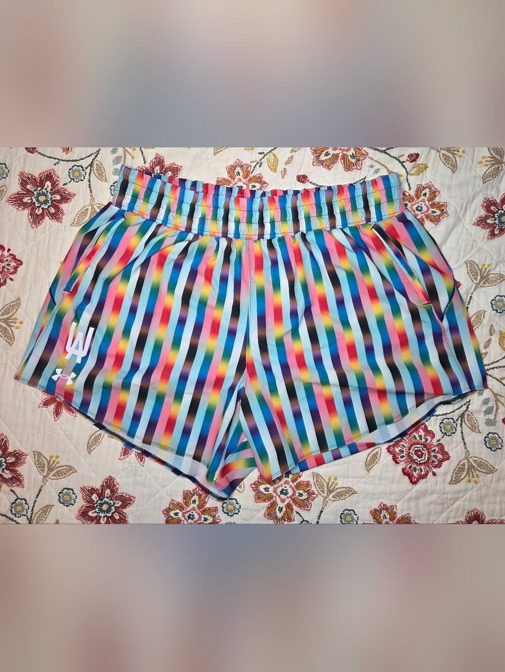 Women's Plus Size 2X Under Armour Pride High Rise Athletic Shorts, Worn Once